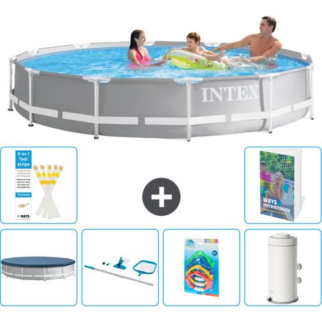 Prism Frame Pool Rund - 366x76 cm - 7-teilig S151