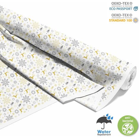 TESSUTI DECORATIVI PER ESTERNI OXFORD - Motivo Fiocchi di neve natalizi I DX254 (1/5)
