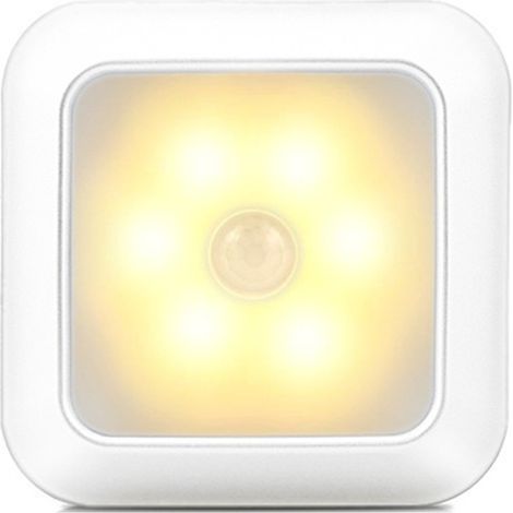 Veilleuse À Détecteur De Mouvement - Capteur Double Lumière + Corps Humain - Pour Armoire Chambre Couloir - Autonome Sur Piles - 3 Piles AAA - Fixation Adhésive Ou Magnétique (1/5)