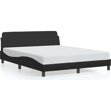 Bed Frame "Dover" Black 152x203 cm Faux Leather vidaXL (1/5)