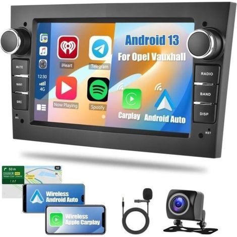Autoradio Android 7'' 1+32G avec CarPlay sans fil et Android Auto – GPS intégré – Bluetooth mains libres – Compatible Opel Corsa Astra Zafira (1/5)