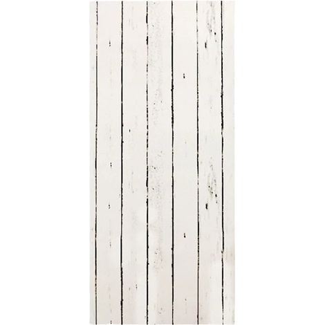 1 Rouleau Papier Adhésif, Grain de Bois Blanc, Film Vinyle Autocollant, 44cm x 10m, pour Meuble Placard Mur (1/5)