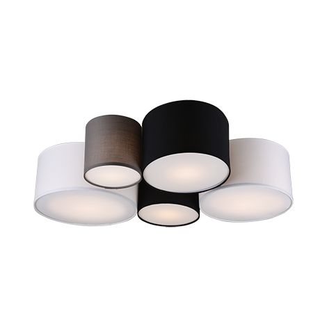 Plafonnier tissu multicolore 5xe27 max42w - trio - hotel (1/3)