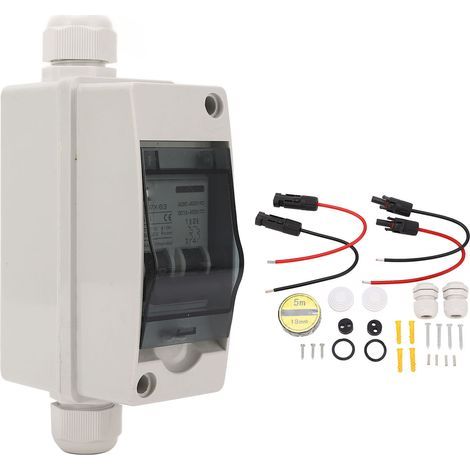 Petit boîtier de disjoncteur 20A, étanche IP65, interrupteur de déconnexion photovoltaïque à double puissance, DC 12 à 400V AC 90 à 400V (1/5)