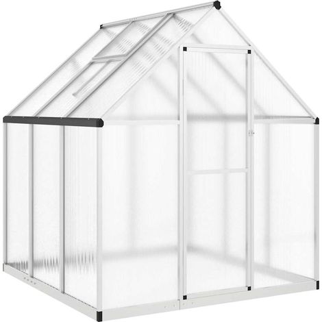 Serra tenda riparo piante fiori ortaggi con telaio di base argento 169 x 169 x 195 cm alluminio argento 020044516