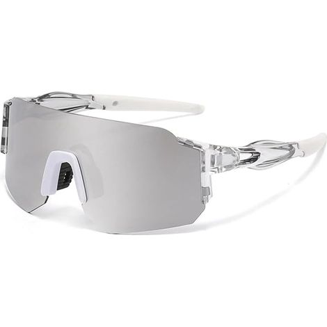 Gafas de ciclismo, gafas de sol, gafas cortavientos y gafas para deportes al aire libre - plateadas (1/2)