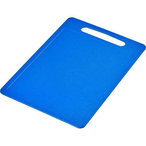 Grande planche à découper bleue en polyester, surface antidérapante polyvalente, facile à nettoyer et passe au lave-vaisselle avec poignée, mesure 40 x 30 cm, d'autres options de couleur (1/5)