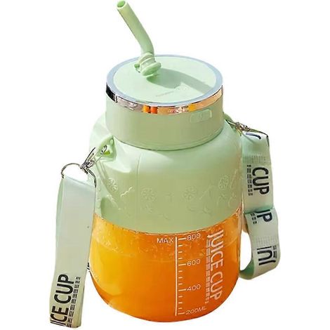 Tragbarer, kabelloser Entsafter mit 800-ml-Becher, 10 Edelstahlklingen und 10 weiteren Klingen. (1/5)