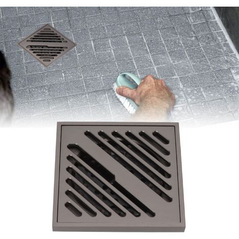 Grille de sol carrée ultra-résistante en stainless steel pour drainage optimisé bain cuisine