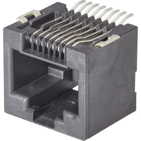Embase RJ10 femelle FCI 87180-044LF RJ10 embase femelle horizontale Pôle: 4P4C noir 1 pc(s)