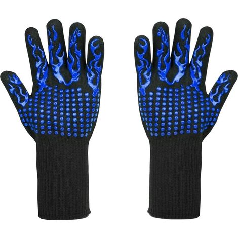 Guantes para barbacoa resistentes al calor hasta 800 °C - Guantes resistentes a cortes L5 - Guantes de horno premium para barbacoa y cocina