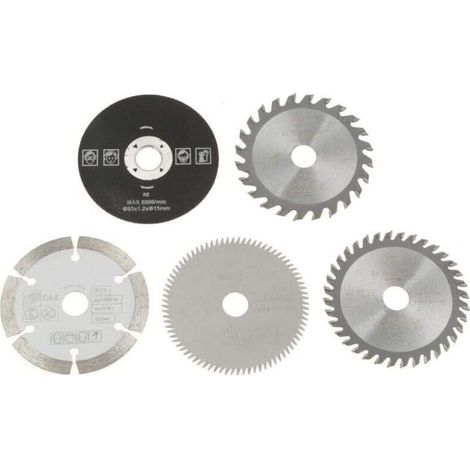 Sägeblätter - 5 Stück Mini-Hartmetall-Kreissägeblätter mit einem Innendurchmesser von 15 mm für Schneidwerkzeuge. (1/4)
