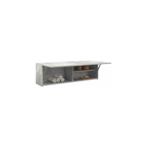 Armoire murale de bain gris béton 100x25x30 bois d'ingénierie (1/5)