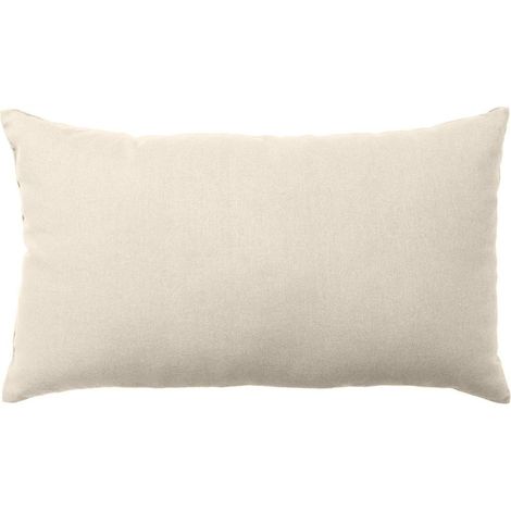 Coussin Déco Uni "Panama" 30x50cm Écru (1/2)