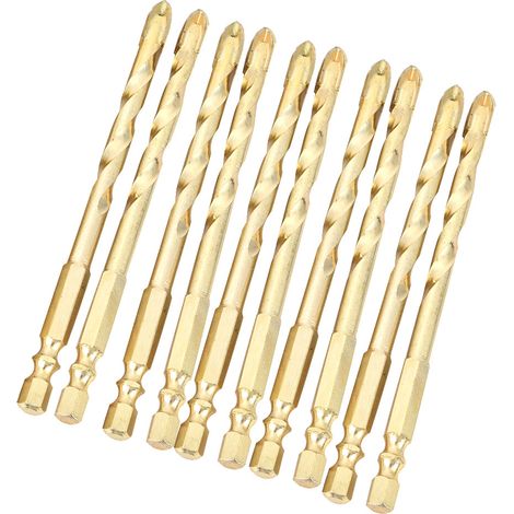 Foret triangulaire en carbure cémenté avec adaptateur hexagonal (10 pièces de 8 mm) (1/5)