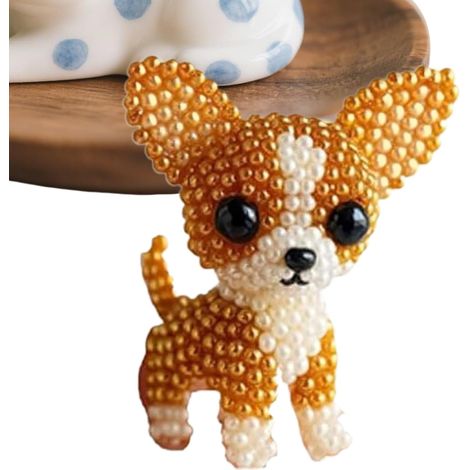 Kit de Broderie de Perles Set De Broderie 3D Forme Animale Chien,Accessoires Complets pour Projets Créatifs Maison Ados Filles Femmes (1/5)