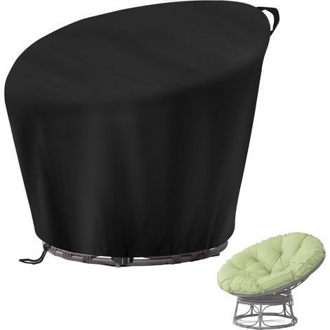 Schutzhülle für Papasan-Sessel. aus Rattan. wasserdicht. winddicht und strapazierfähig. für Hängesessel – 119 x 89/46 cm (1/4)