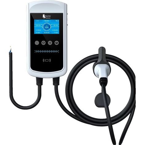 Chargeur de voiture électrique, Contrôle intelligent, Multiples caractéristiques de sécurité, 7.6KW 32A 1 phase, TYPE2 (1/2)