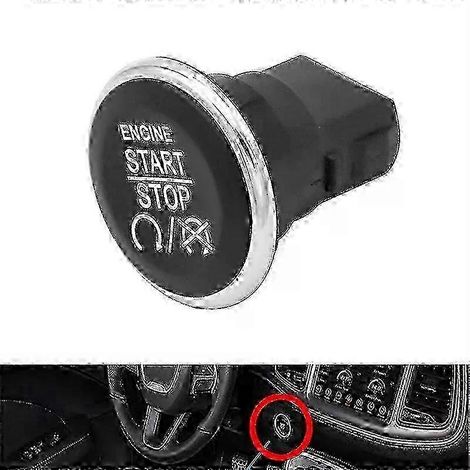 Compatible avec les modèles Dodge Durango 2011-2013, bouton-poussoir noir de démarrage/arrêt - bouton de démarrage/arrêt du moteur n° 1FU931X9AC 0905 Szrhkj2438