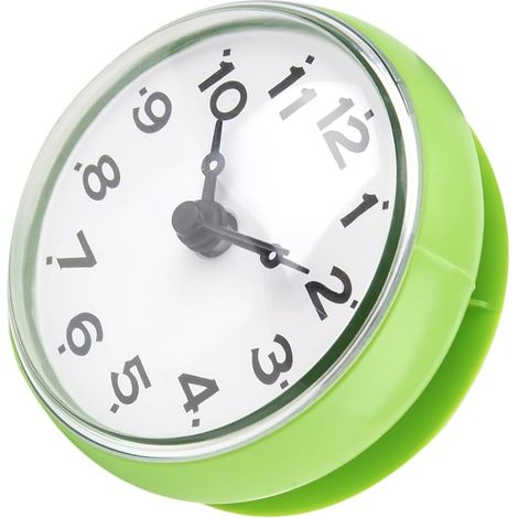 Horloge de Douche à Ventouse, Cadran Rétro Rond, 7 X 4 Cm, pour (1/5)