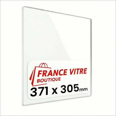 371 x 305 x 4 mm - Vitre de cheminée pour insert et poêle à bois - verre de rechange - France Vitre - jusqu'à 800°C - 305 x 371 x 4 mm (1/5)
