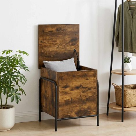 vidaXL Scatola di Stoccaggio Rovere Fumo 80 x 40 x 49,5 cm (1/5)
