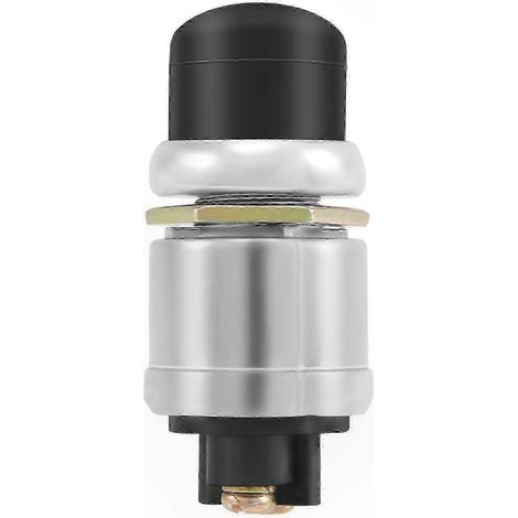 Interruptor pulsador impermeable de 12 V 50 A para coche, barco, bocina, arranque del motor - Negro (1/5)