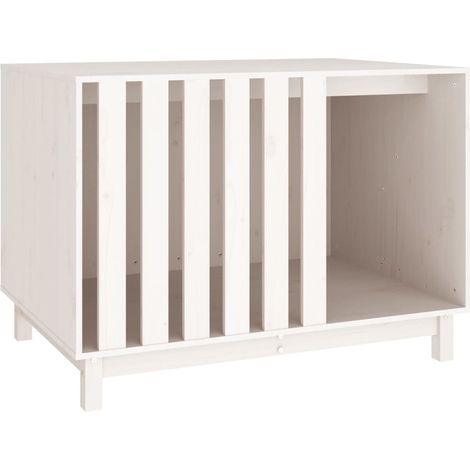 Dog House White 100x70x72 cm Solid Wood Pine vidaXL