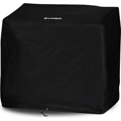 Le Marquier – Housse de barbecue et plancha 120 x 60 x 90 cm – En polyester enduit PVC – Cordon de resserrage – Protection contre intempéries (1/2)