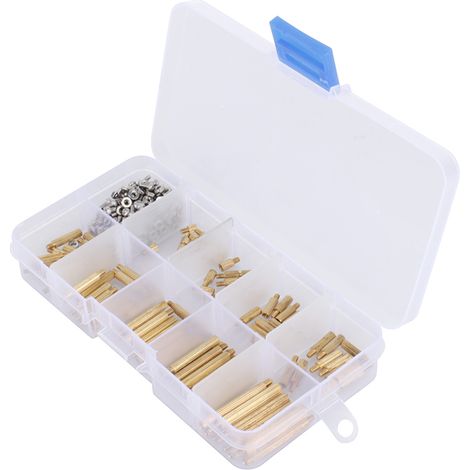 Kit 270 pièces entretoises laiton M2 mâle-femelle, vis écrous pour carte PCB, assortiment rondelles (1/5)