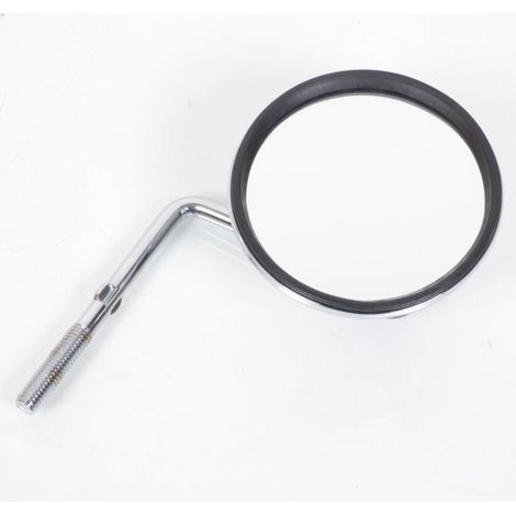 Rétroviseur rond reversible coloris chrome M8 pas 125 pour moto, (1/2)