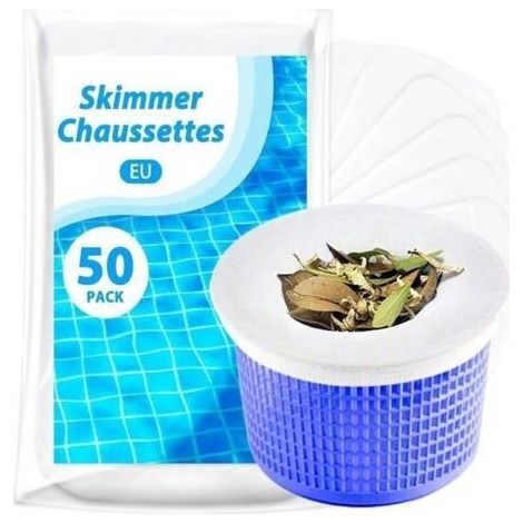 Lot de 50 Chaussette Skimmer Piscine Pour Les Paniers Skimmers Swimming Pool Skimmer Socks Chaussette Pour Filtre Skimmer Préfiltre (1/5)
