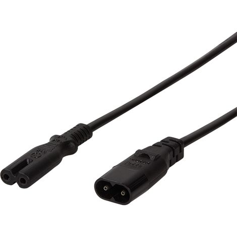 LogiLink 2m, IEC 60320-C8/IEC 60320-C7 Negro C7 acoplador C8 acoplador