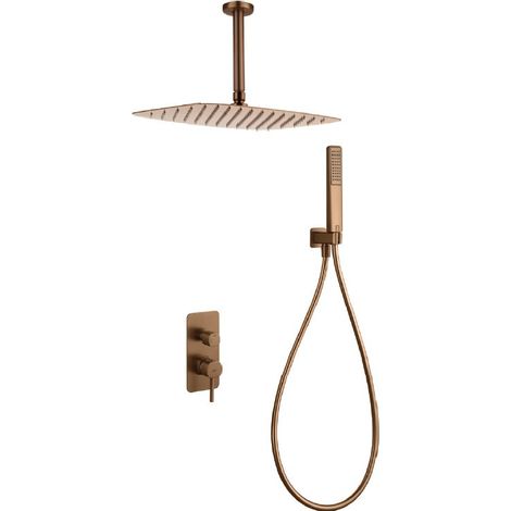 IMEX GPA068/ORC TOSCANA-AREZZO Monomando Conjunto Empotrado Oro Rosa Cepillado - ref: GPA068/ORC (1/2)