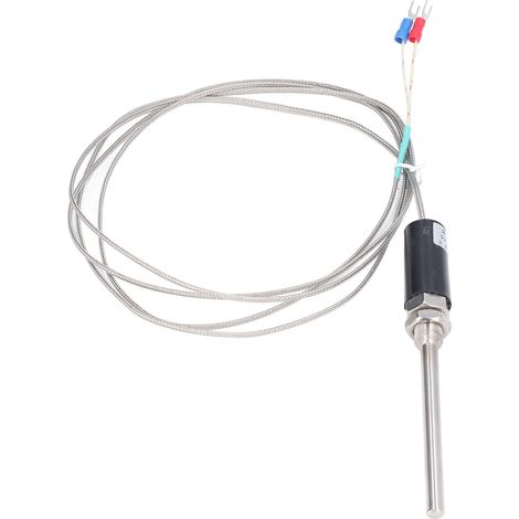Thermoelement-Sensor Typ K, nichromummantelter Drahtsensor mit geradem Schaft, 100 mm (1/5)