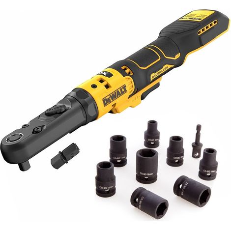 Dewalt DCF510N Brushless 18v XR 1/2"" Sealed Head Ratchet Bare + 9pc Socket Set (1/5)