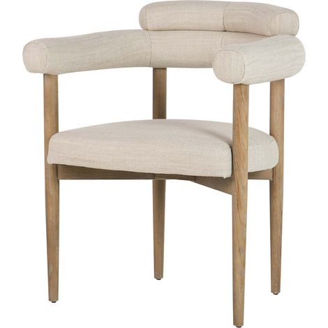 Chaise en frêne beige 66 x 56 x 79 cm