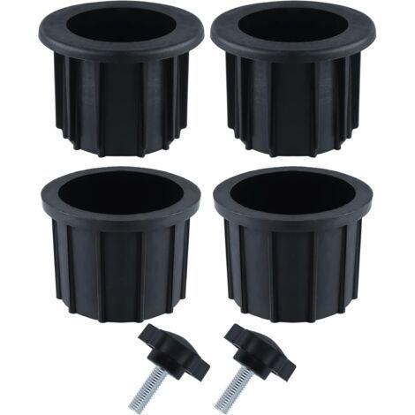 2 Ensembles (6 pièces) Accessoires Parasol Balcon, 4 Anneaux de Trou de Parapluie et 2 Vis à Bouton à Main, Accessoires de Support de Parapluie pour Table de Terrasse Balcon Terrasses (1/5)