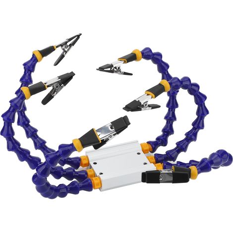 Outil de soudage à main articulée en ABS avec bras flexible et base en alliage d'aluminium, avec revêtement en caoutchouc amovible (lot de 6). (1/5)