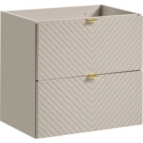 Meuble suspendu sous vasque avec 2 tiroirs VIVA CACHEMIRE 60 cm (1/5)