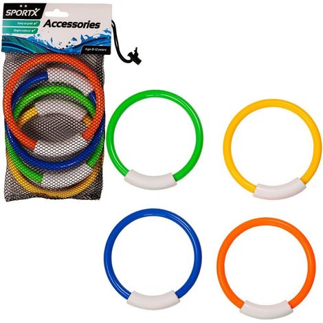 Anneaux de plongée SportX, lot de 4