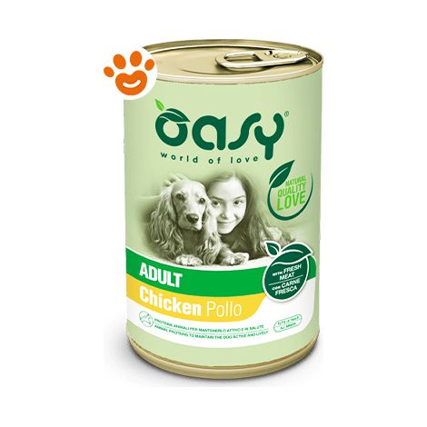 Oasy Dog Lifestage Adult Pollo  - Oasy Dog Lifestage Adult Pollo - Lattina Da 400 Gr