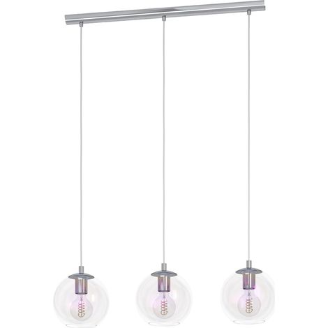 Suspension luminaire Ariscani 2, plafonnier suspendu irisé à 3 lampes (1/5)