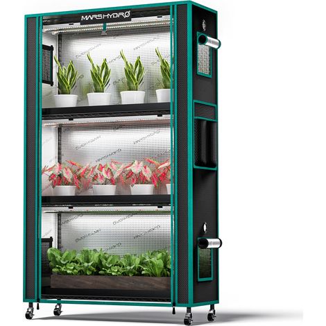 2026 Nouveau Mars Hydro 4-Tier Plant Stands avec 150W Croître Lumières & Tente pour Indoor (1/5)