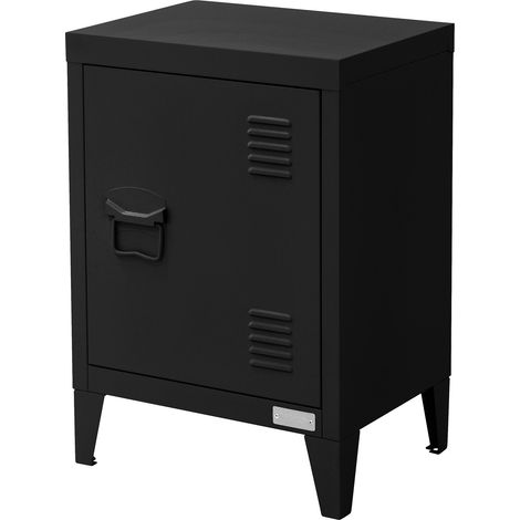 ML-Design Armario Archivador 40 x 30 x 57,5 cm de Acero Negro, Mueble de Oficina Independiente, Mesita Auxiliar Metálica con Puerta de Cierre Magnético, Aparador Taquilla Almacenamiento de Documentos (1/5)
