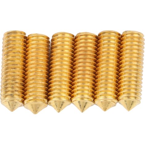 6 Vis à tête hexagonale dorées pour chevalet guitare électrique, réglage hauteur sillet système tremolo - Lot de 6 pièces (1/5)