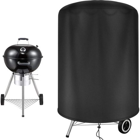 Rnemitery – Housse de barbecue ronde imperméable en tissu Oxford anti-UV – Sangle latérale coupe-vent – Compatible barbecues sphériques Ø71 x 70cm