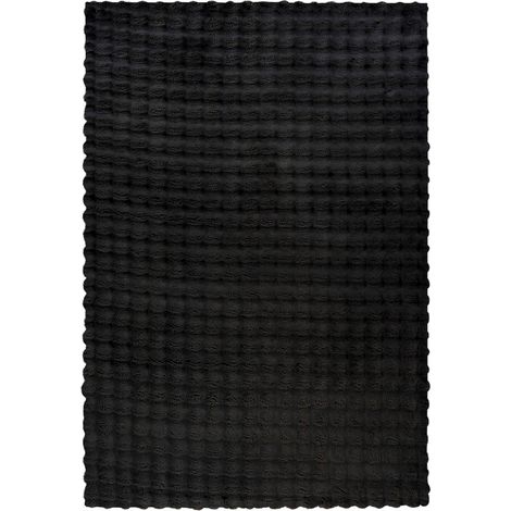 Tapis cloud soft noir effet 3d ultra moelleux - 150 x 80 cm (1/5)