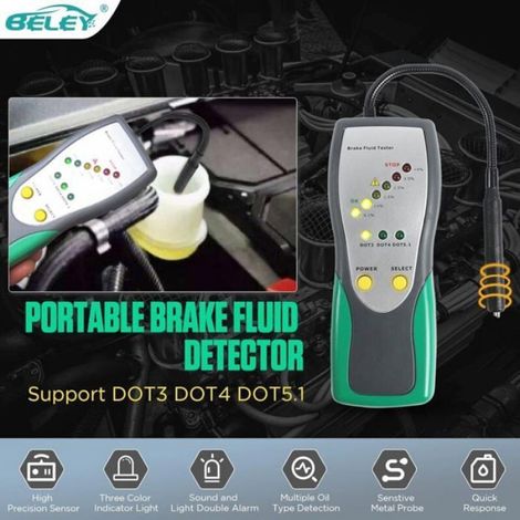 Testeur liquide frein auto 9 LEDs Détection humidité Dot3/DOT4/DOT5 DE (1/4)