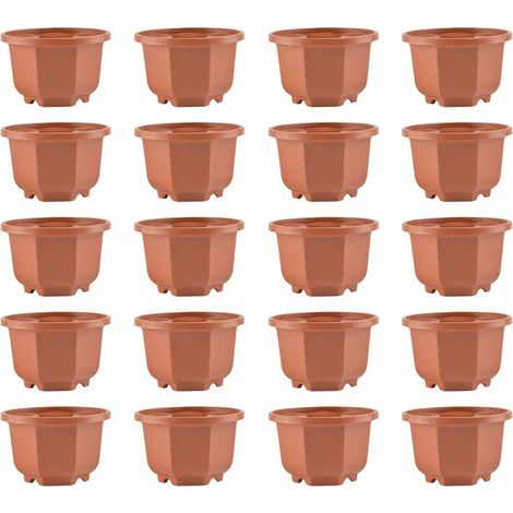 Pot de fleurs suspendu en plastique tressé pour fixation murale, (1/5)